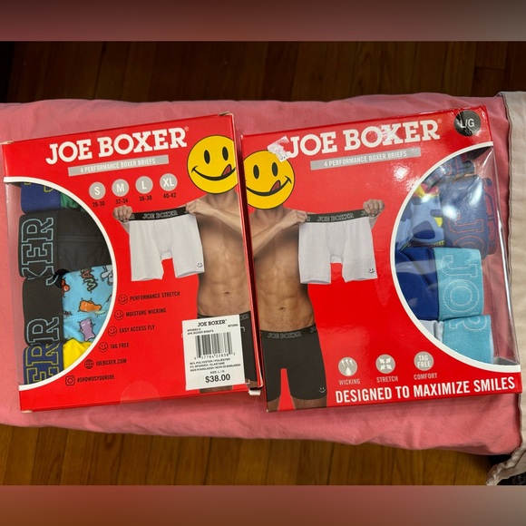 2 NEW Packs of Joe Boxer 4 Pack Men’s Boxer Briefs Performance Size L - Picture 1 of 13